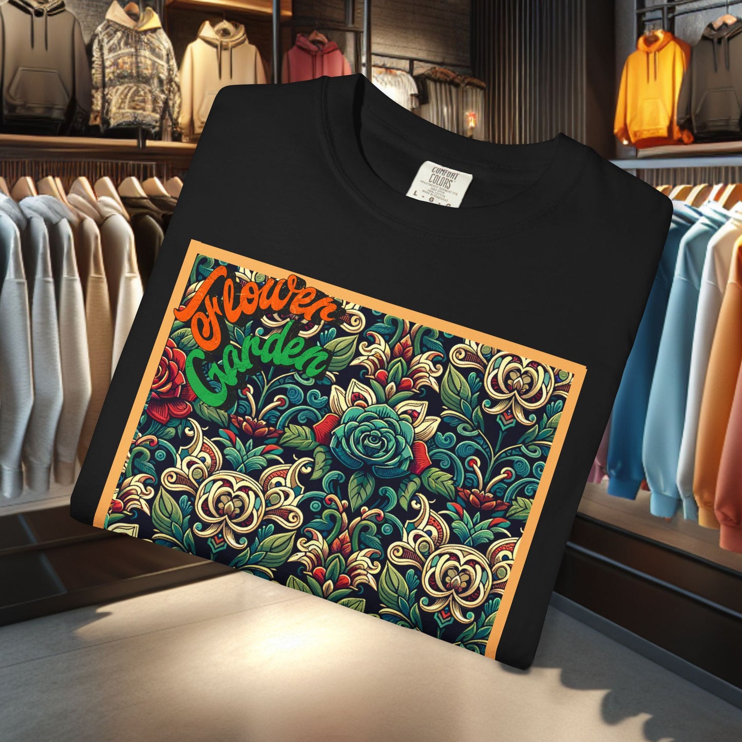 Unisex T-shirt- Flower Garden - Comfort Colors 1717-