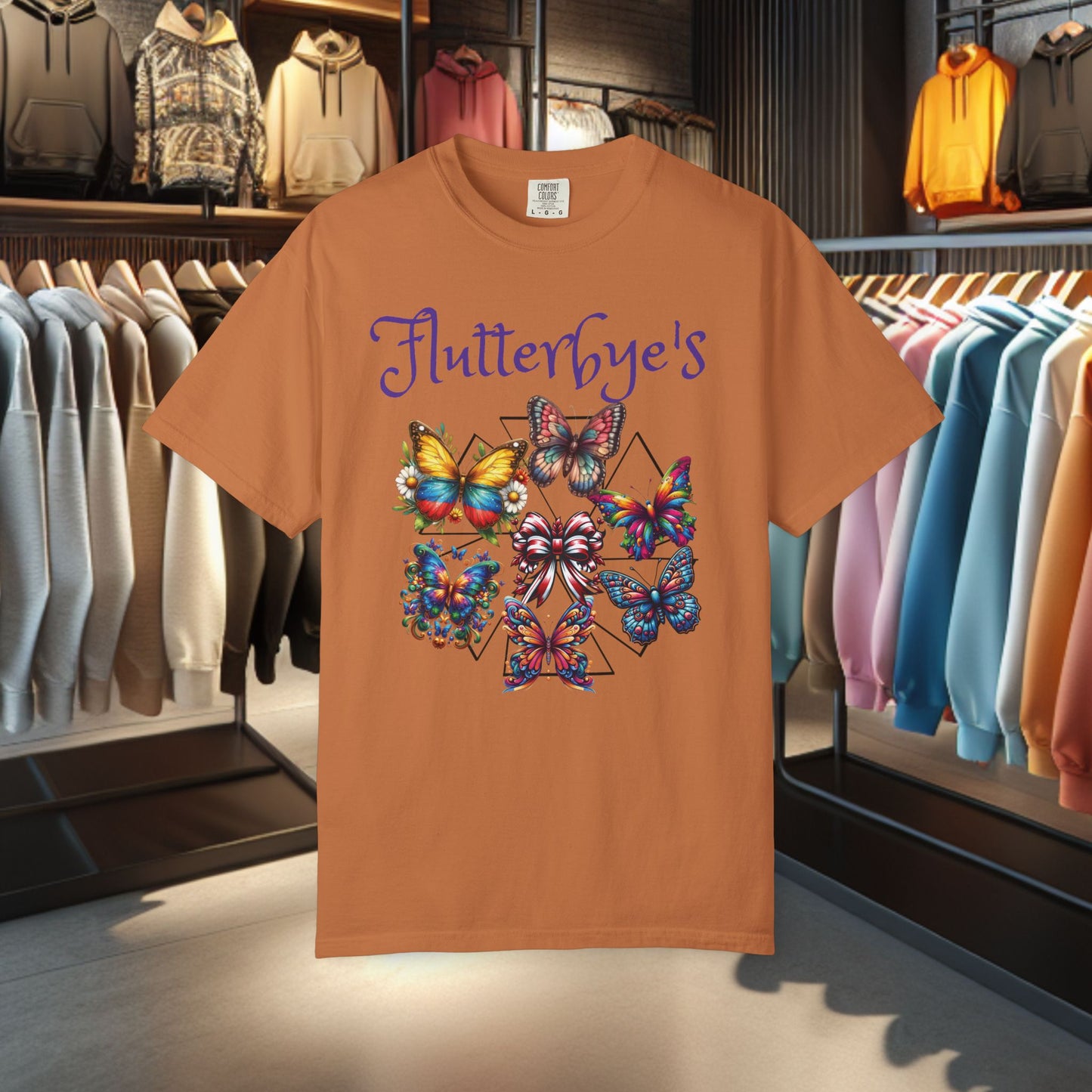 Flutterbye's - Butterfly Lover's Garment-Dyed T-shirt