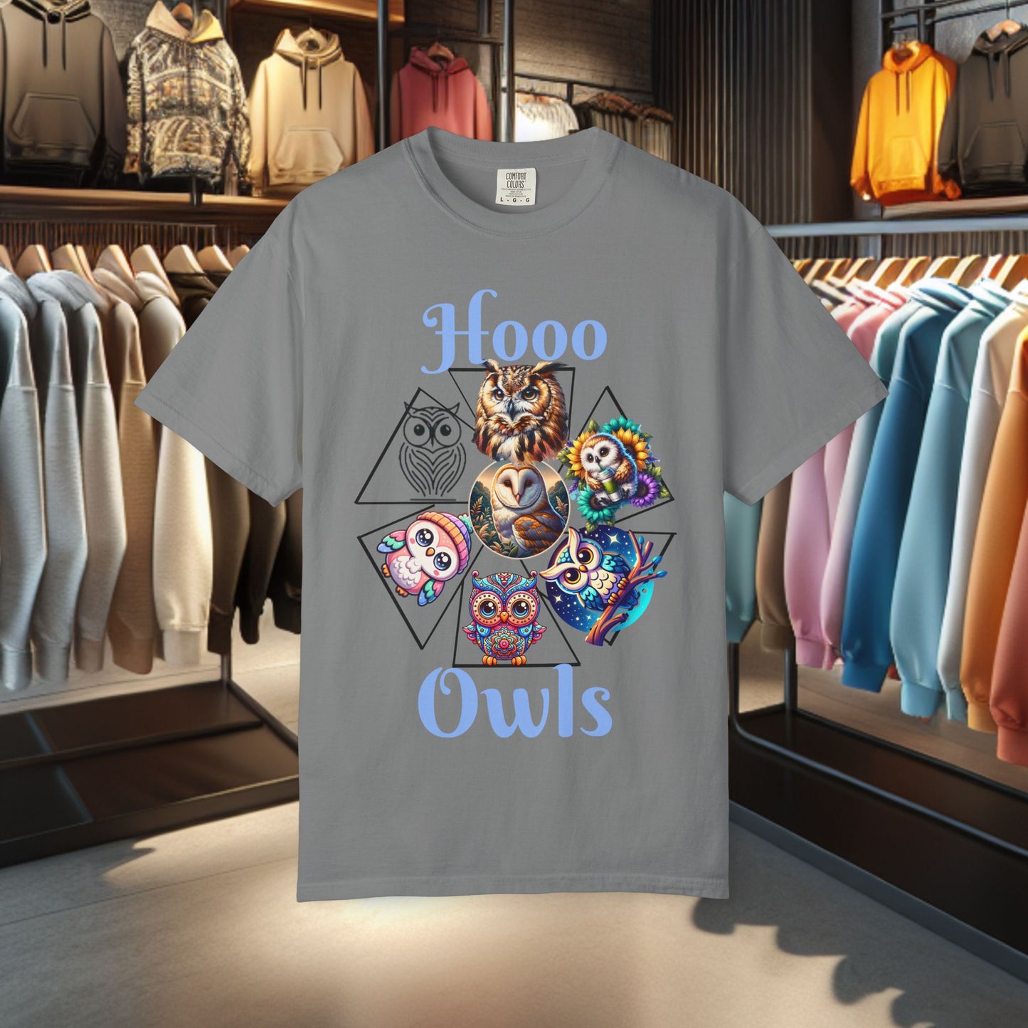 Colorful Owl Unisex T-Shirt - Wildlife Lover's Gift