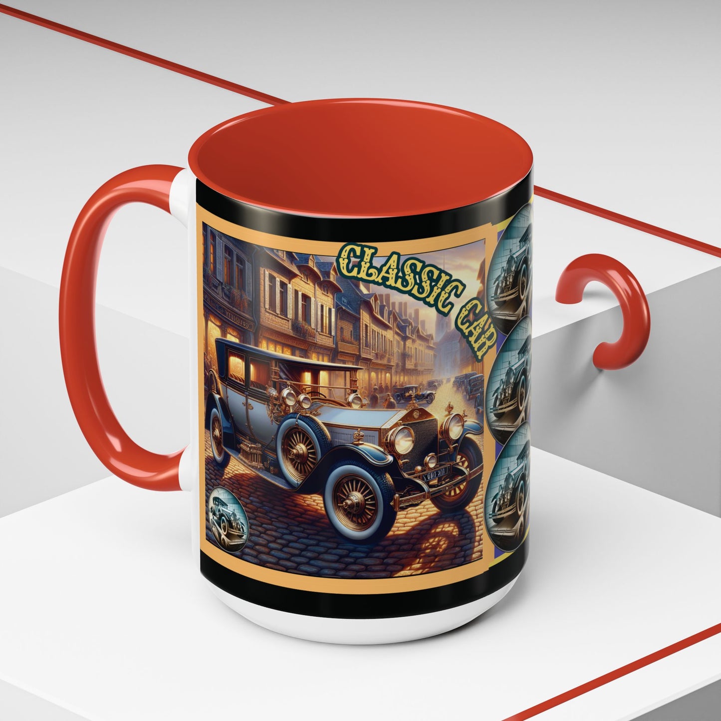 Mug-Blue Classic Car - Accent Coffee Mug (11oz, 15oz)