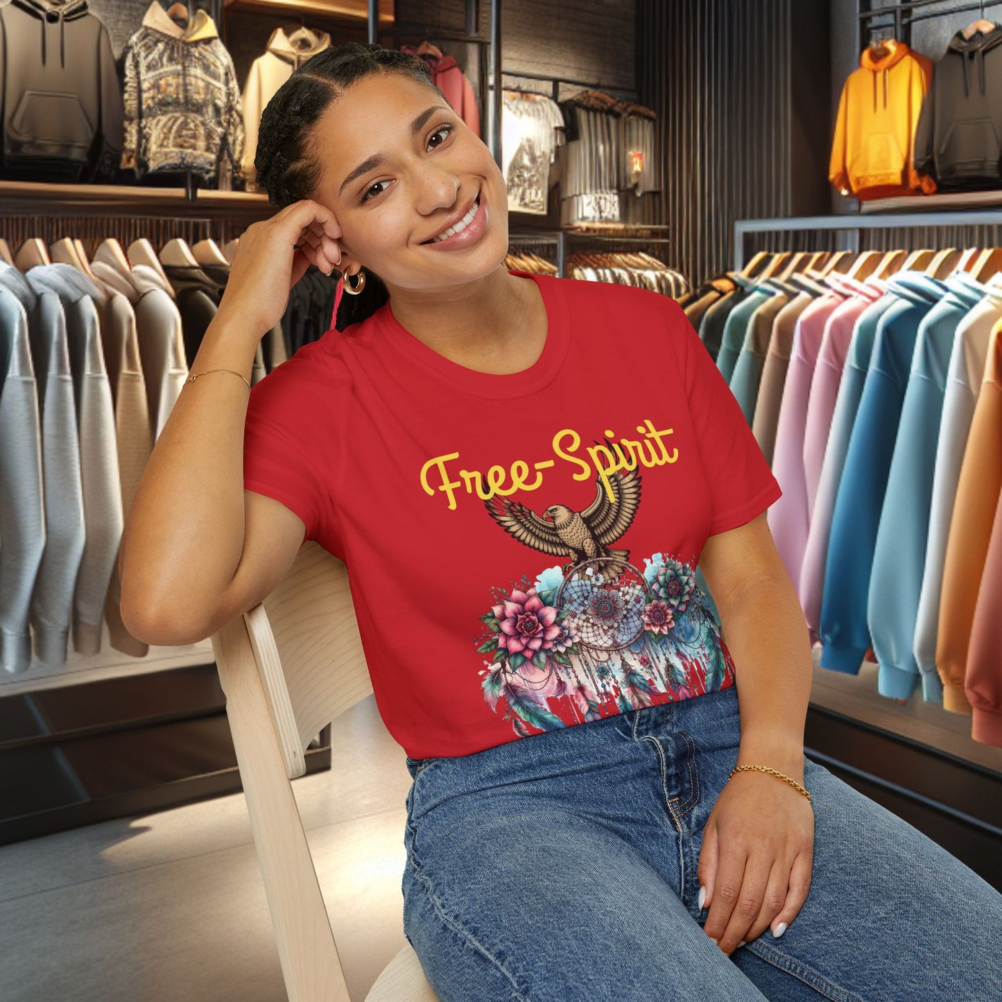 Dreamcatcher Unisex T-Shirt - Free-Spirit - Dreamcatcher & Egals