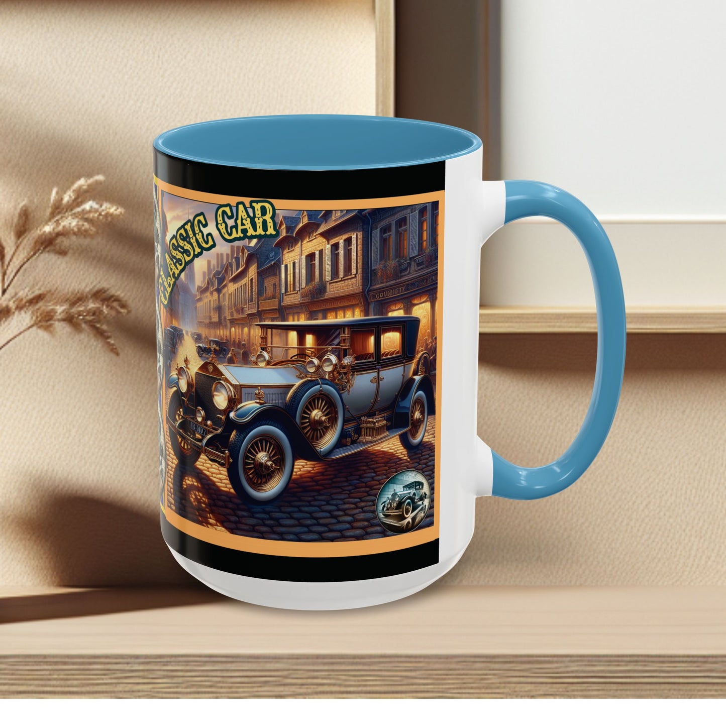 Mug-Blue Classic Car - Accent Coffee Mug (11oz, 15oz)