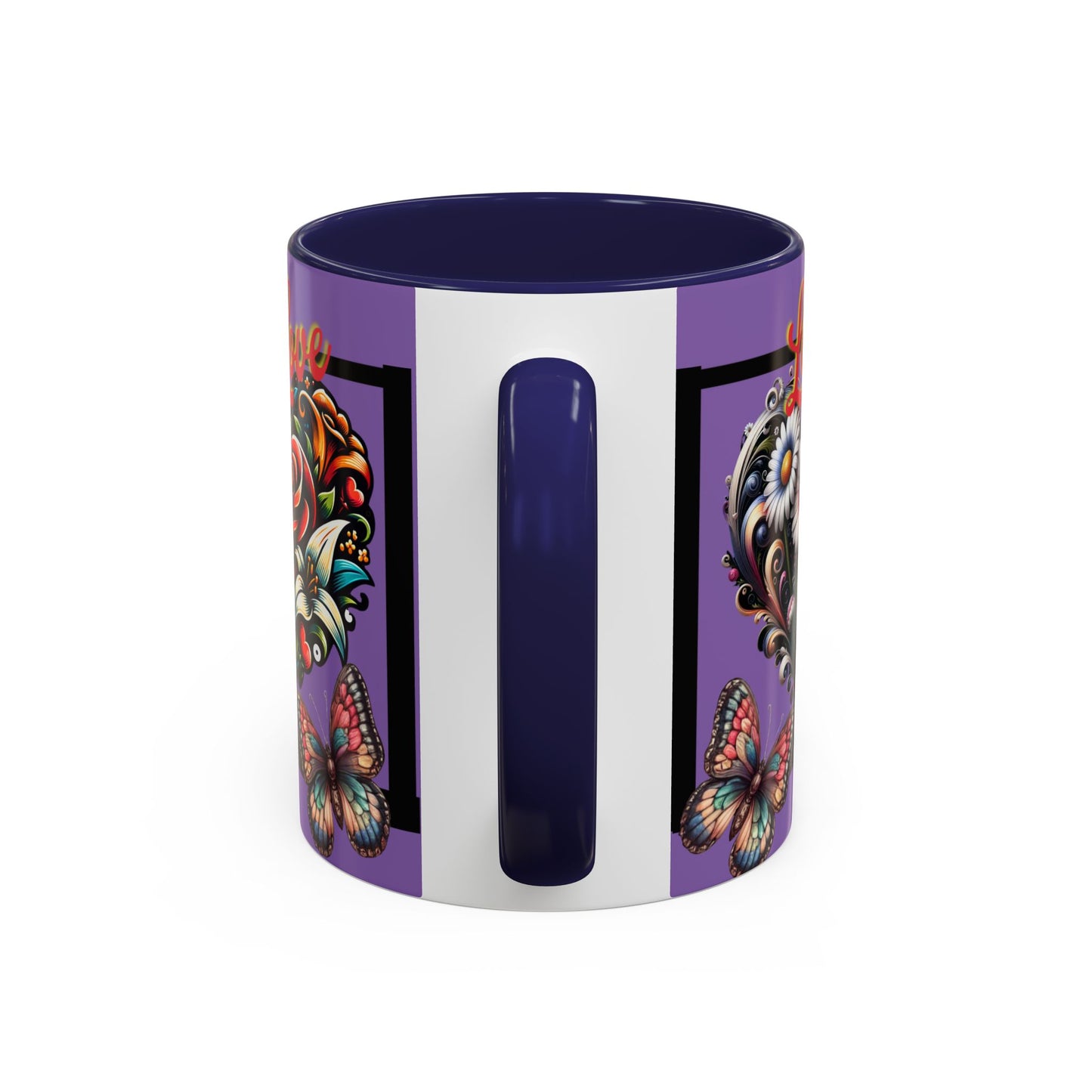 Love Coffee Mug - Vibrant Heart & Horse- Design, 11oz & 15oz