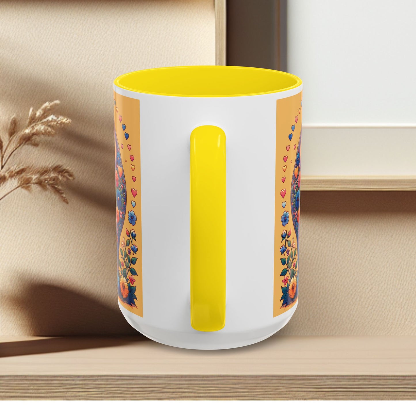 Mug- Loving Cat - Accent Coffee Mug (11oz, 15oz) (AOP)