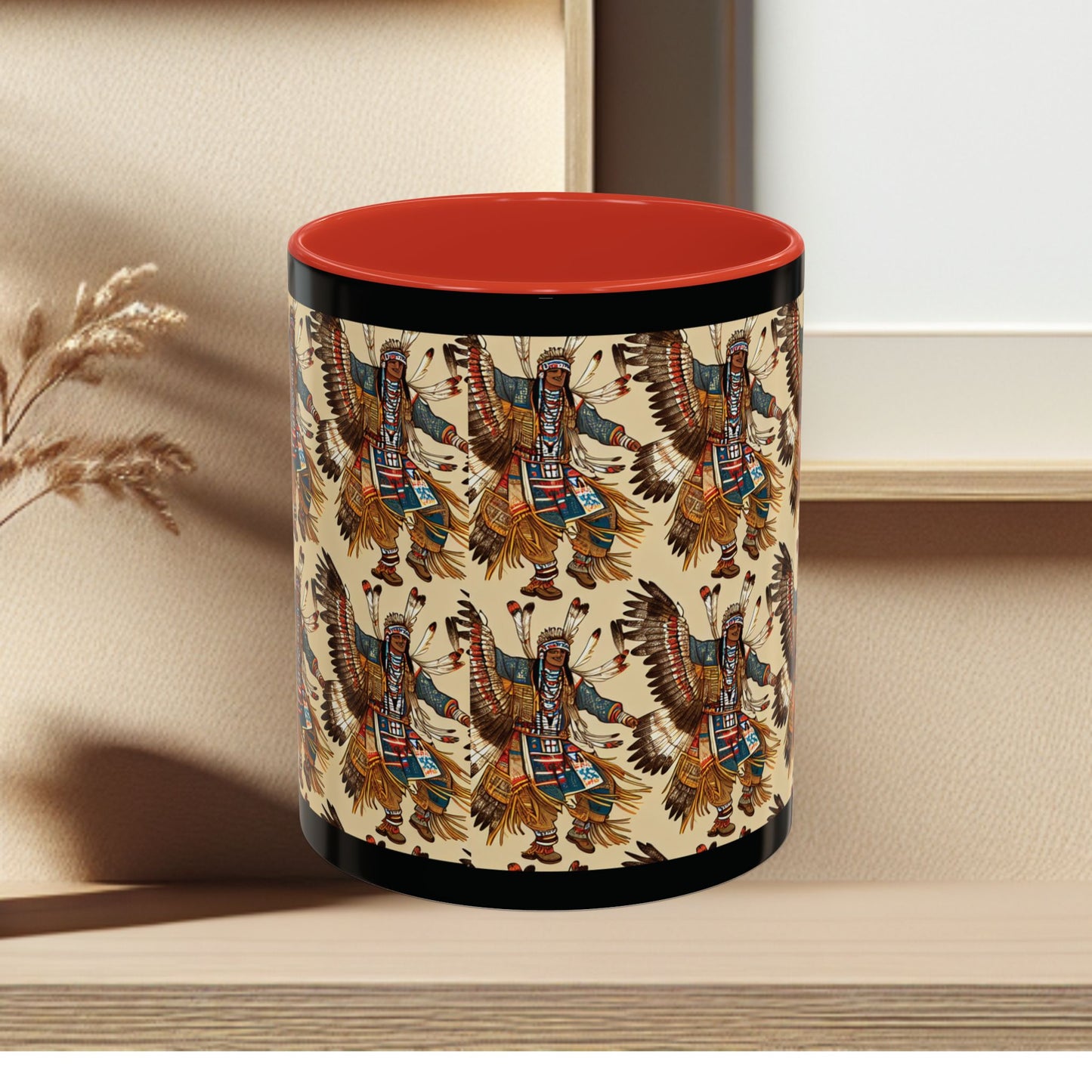 Mug- American Native Dancers Accent Coffee Mug (11, 15oz)