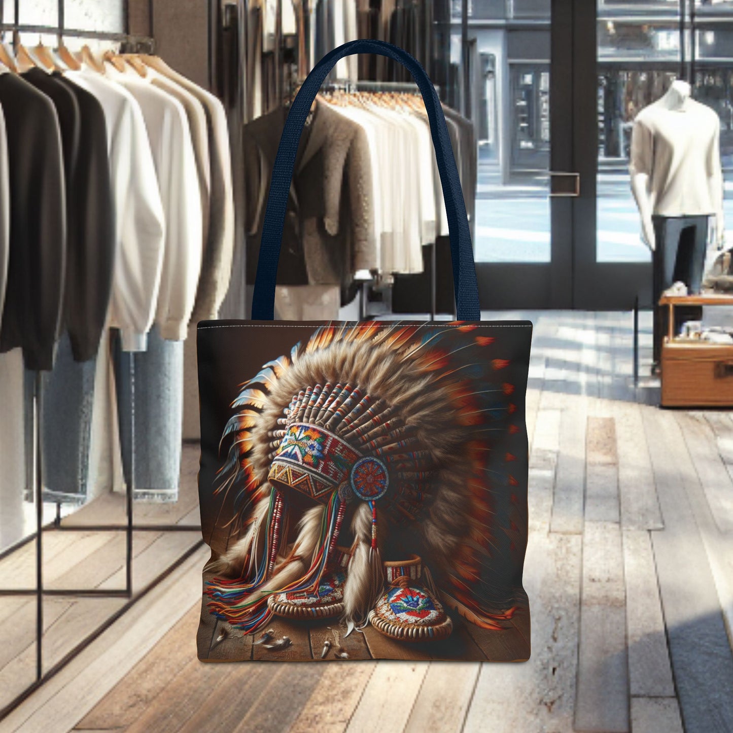 Native War Bonnet Tote Bag - Tribal Style Accessories