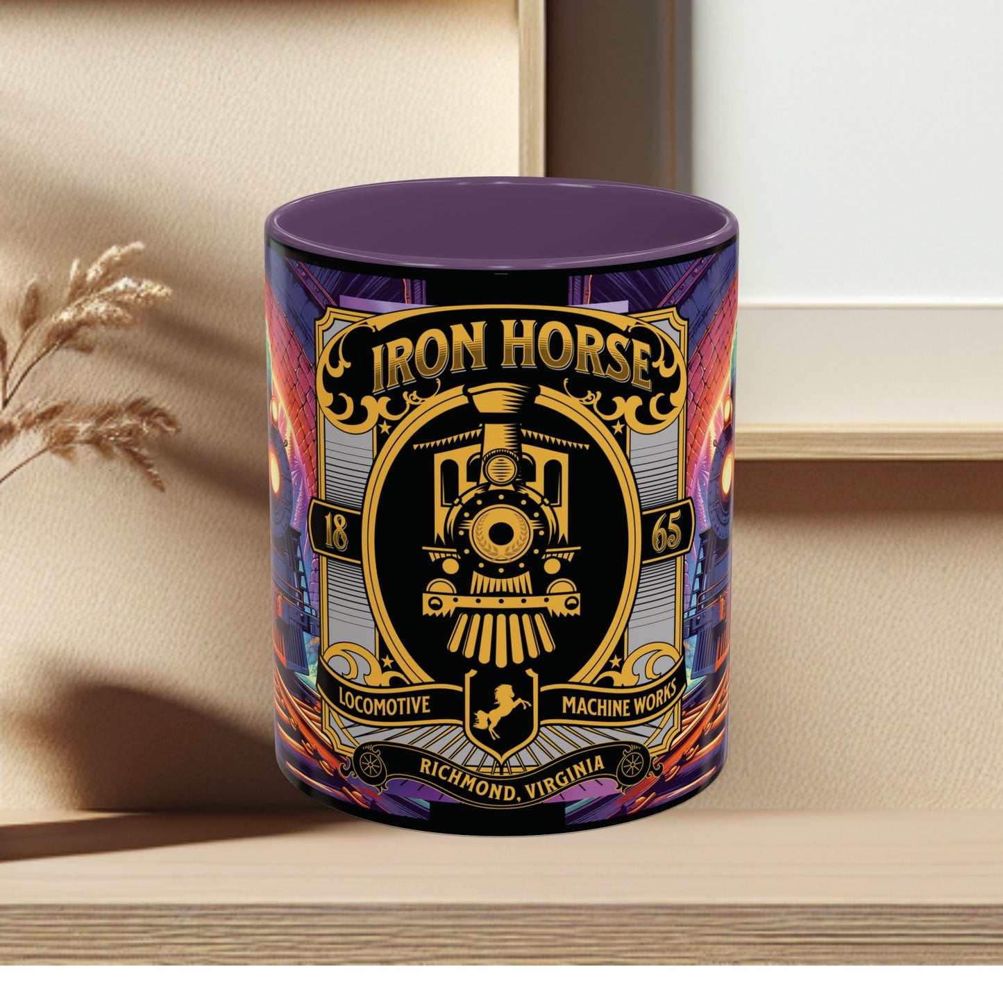 Mug- Steam Engine Iron Horse Accent Coffee Mug (11oz)