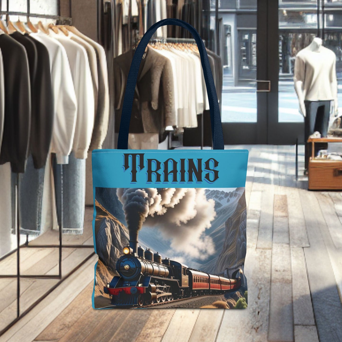 Tote Bag- Trains -Tote Bag (AOP)