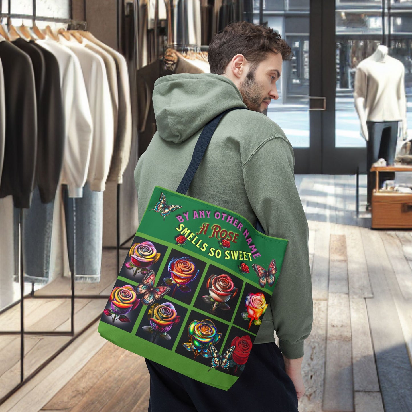 Copy of Vintage Floral Tote Bag - 'A Rose Smells So Sweet'