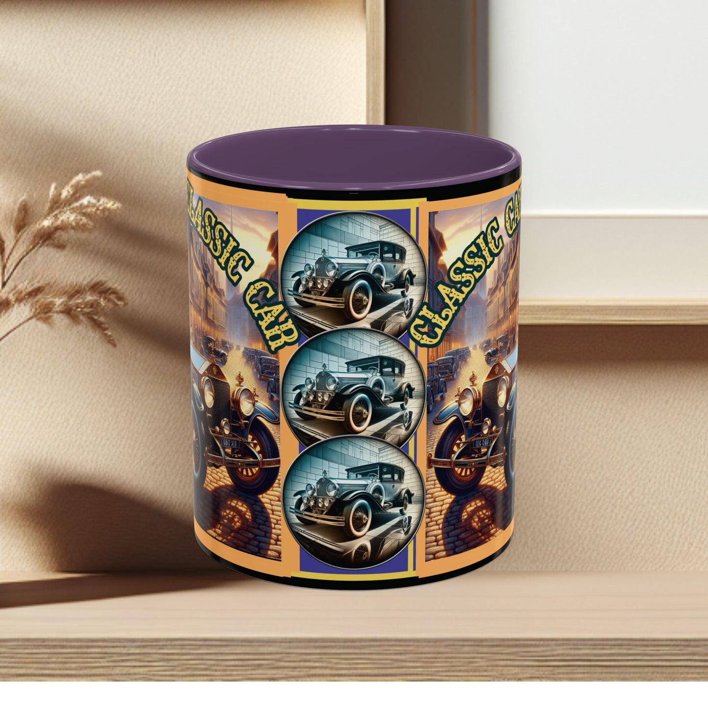 Mug-Blue Classic Car - Accent Coffee Mug (11oz, 15oz)