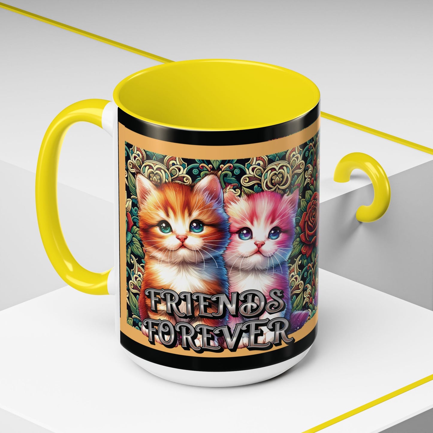 Coffee Mug Kittens Friends Forever