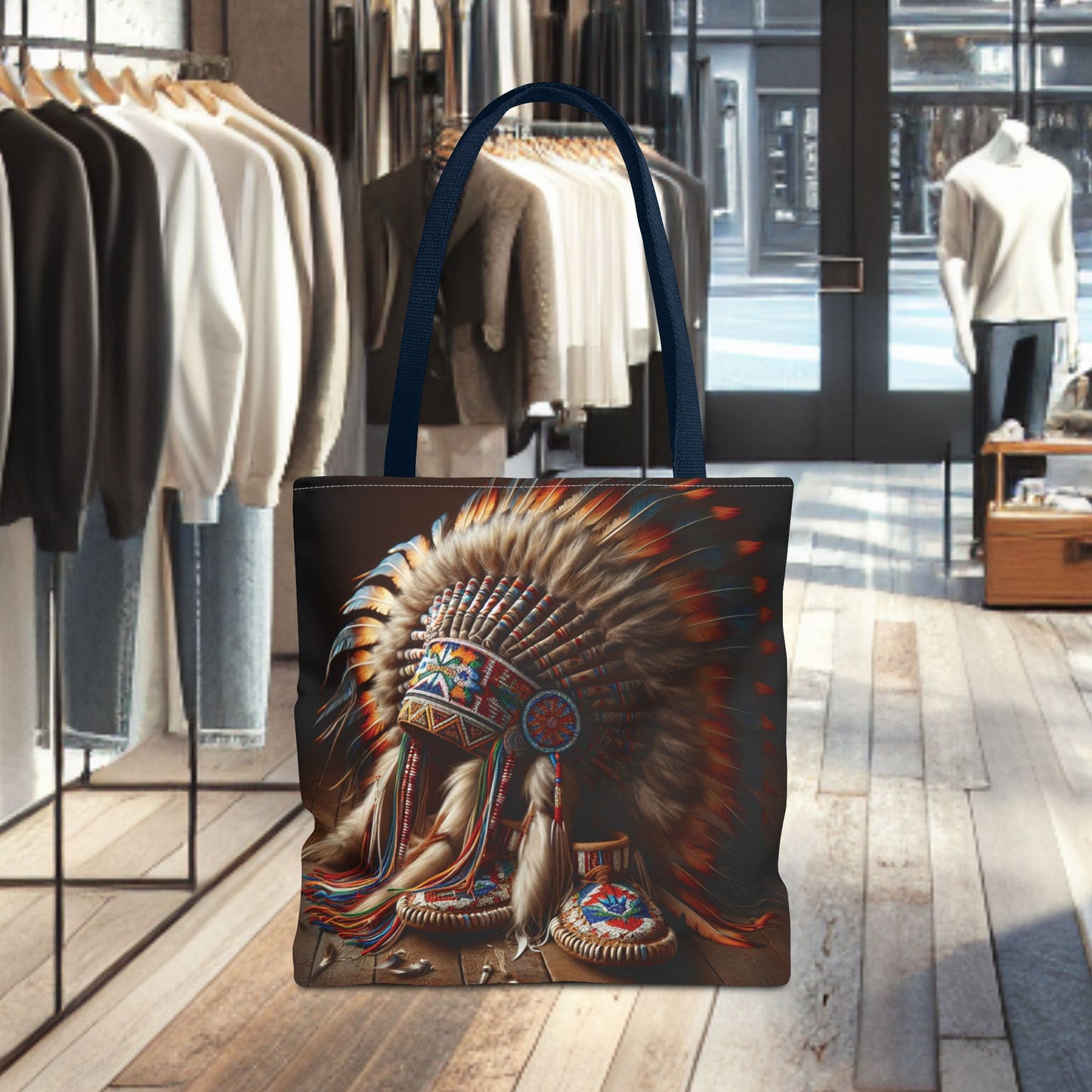 Native War Bonnet Tote Bag - Tribal Style Accessories