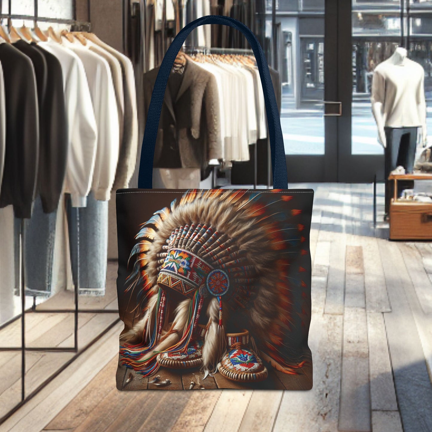 Native War Bonnet Tote Bag - Tribal Style Accessories
