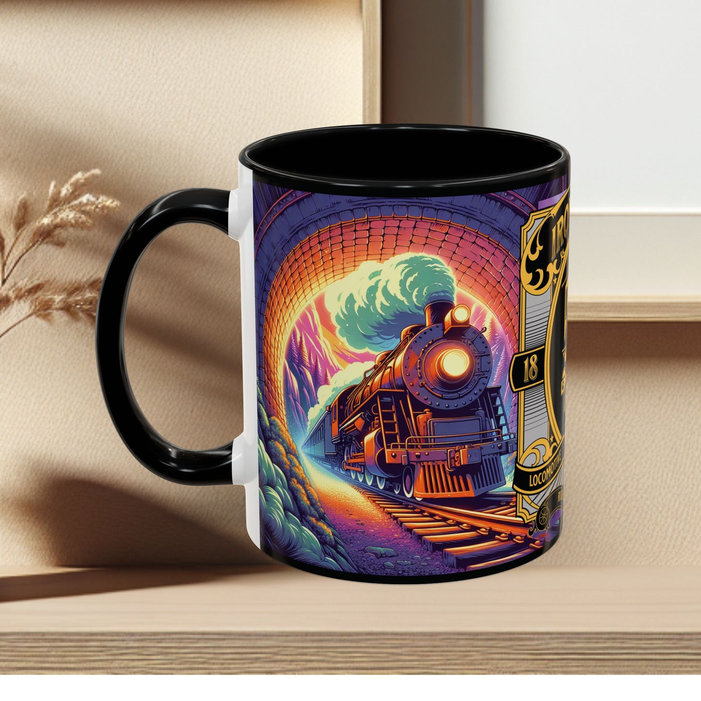 Mug- Steam Engine Iron Horse Accent Coffee Mug (11oz)