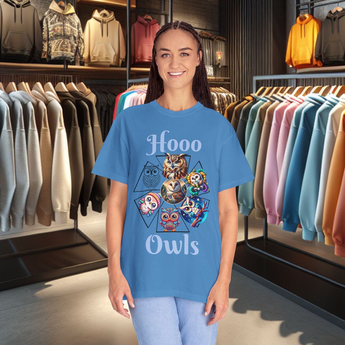 Colorful Owl Unisex T-Shirt - Wildlife Lover's Gift