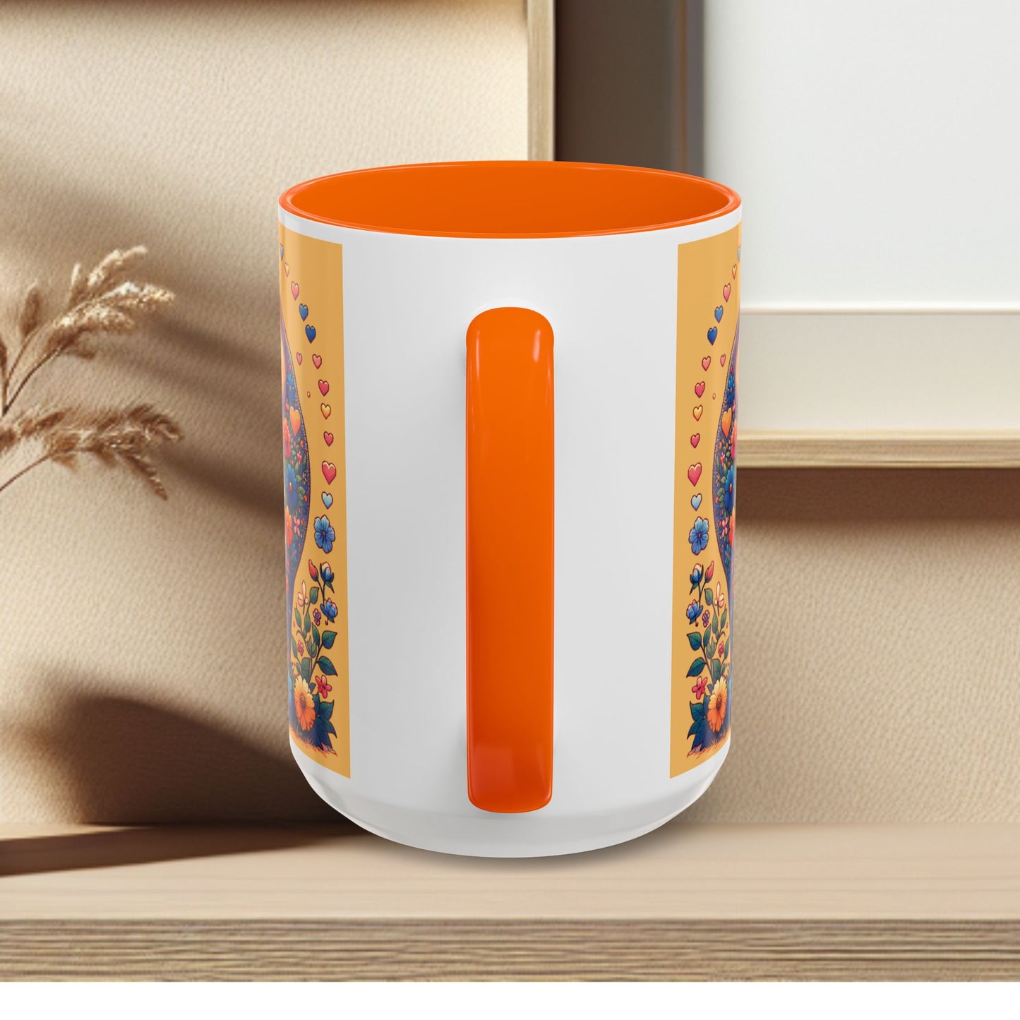 Mug- Loving Cat - Accent Coffee Mug (11oz, 15oz) (AOP)