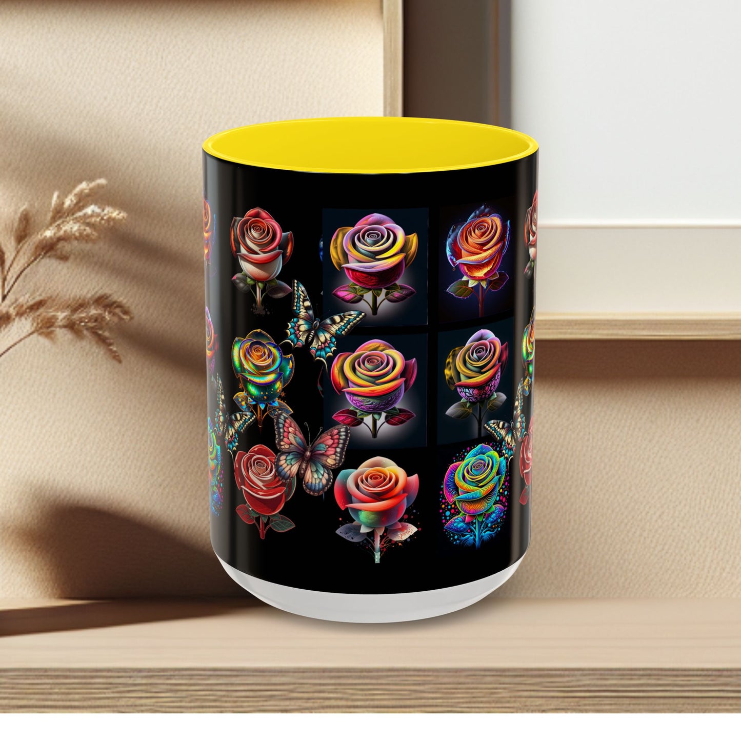 Floral Accent Mug - Perfect Gift for Garden Lovers