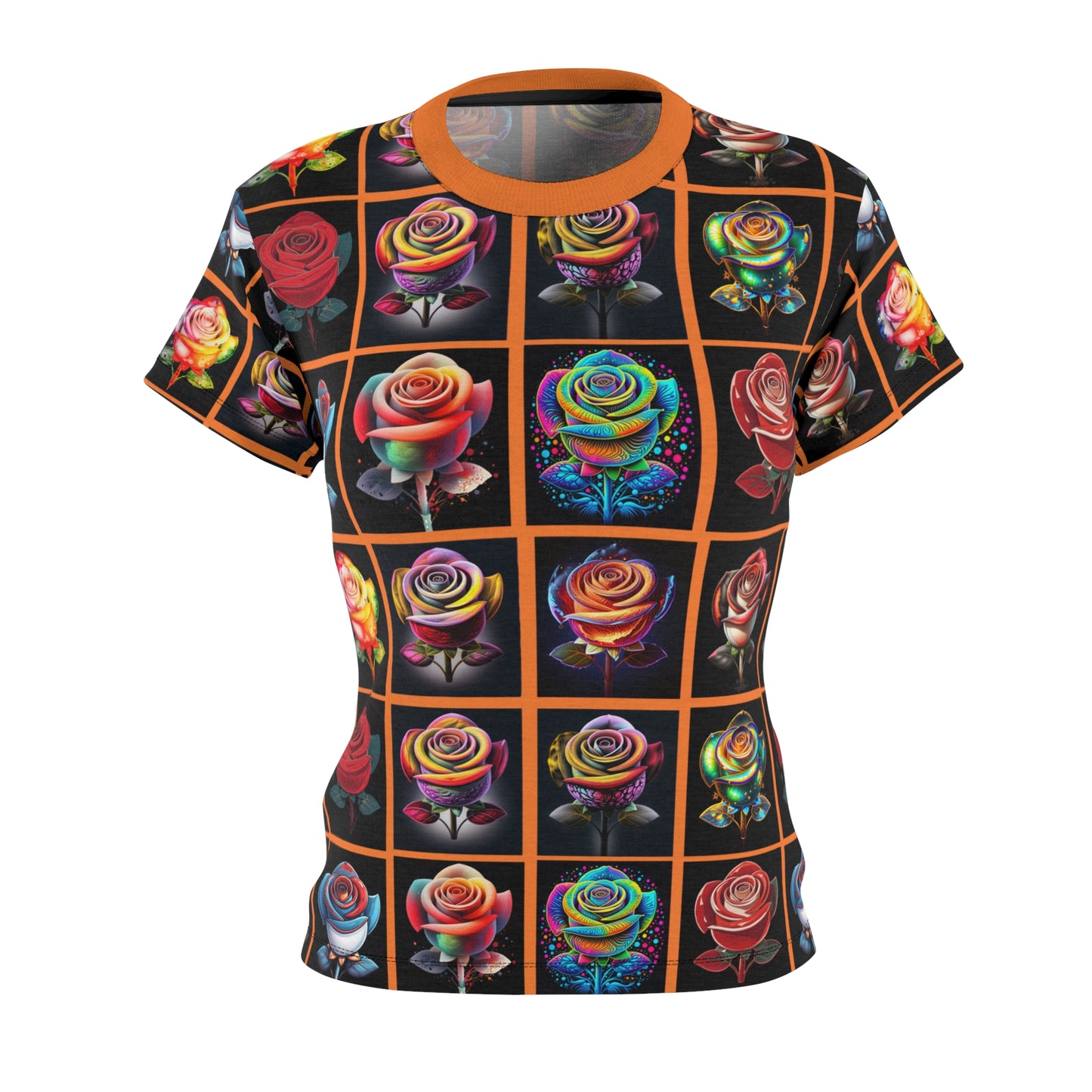 Roses - Orange Graphic Tee for Women