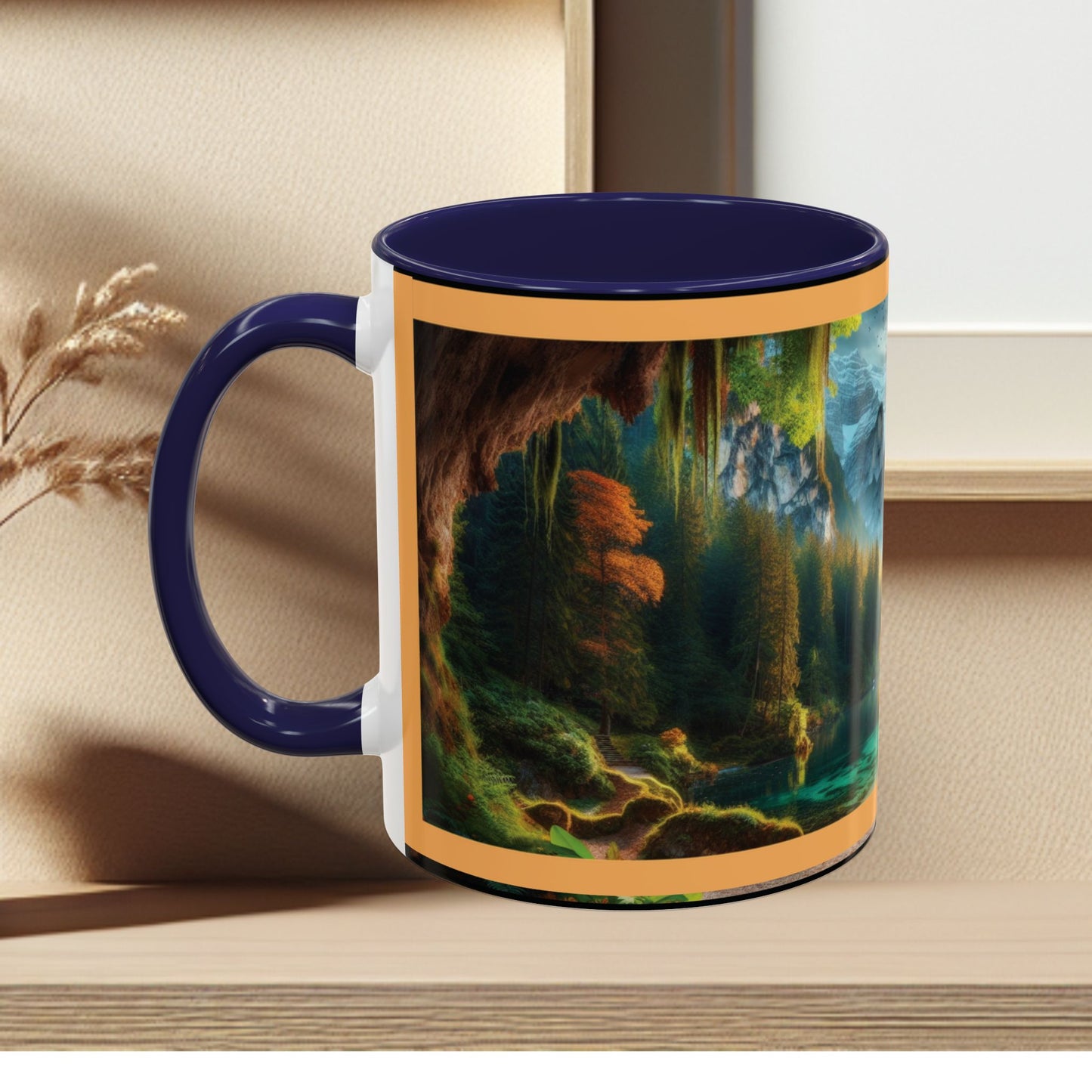 Mug: By the River-Accent Coffee Mug (11oz, 15oz)