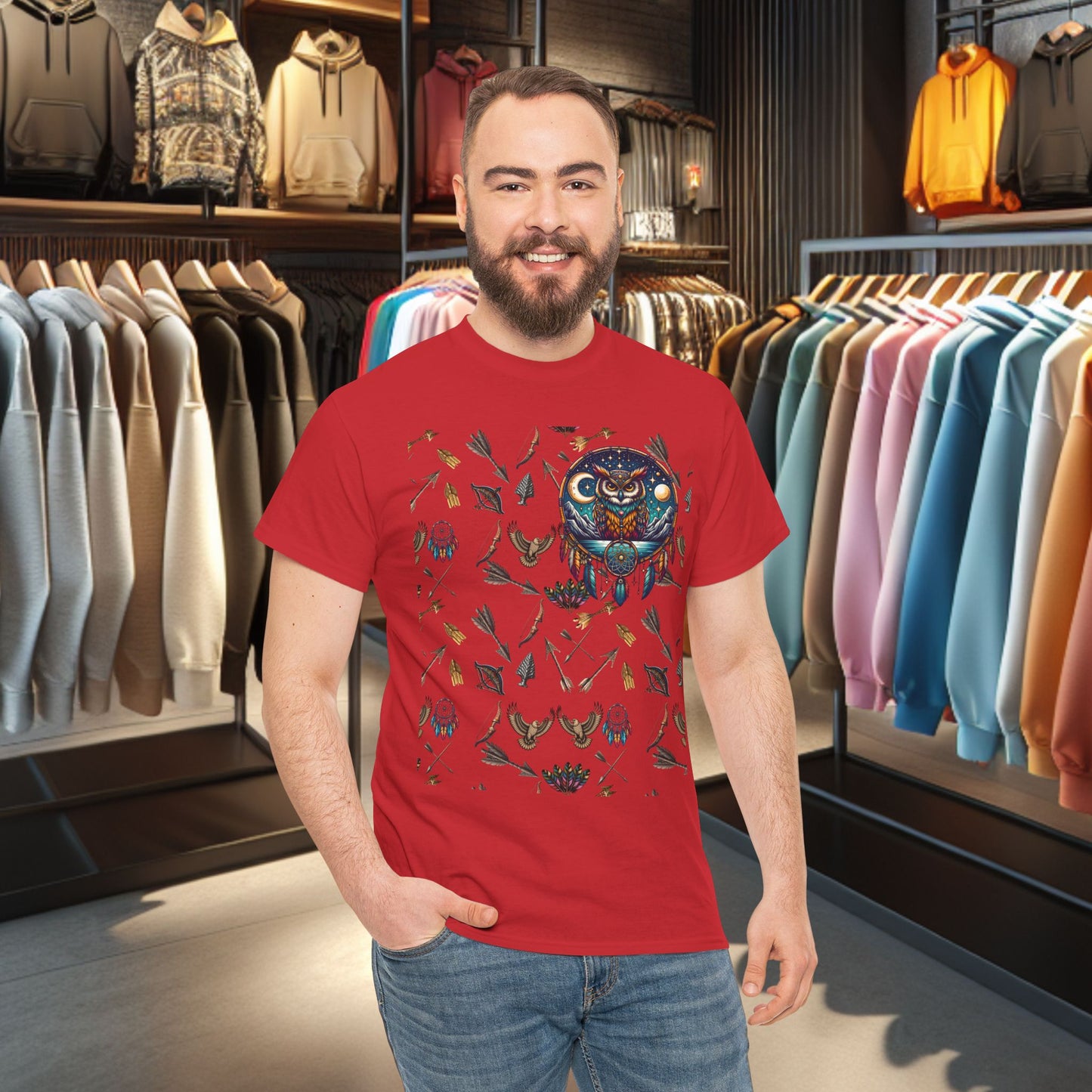 Men's Owl Dreamcatcher Graphic Tee,