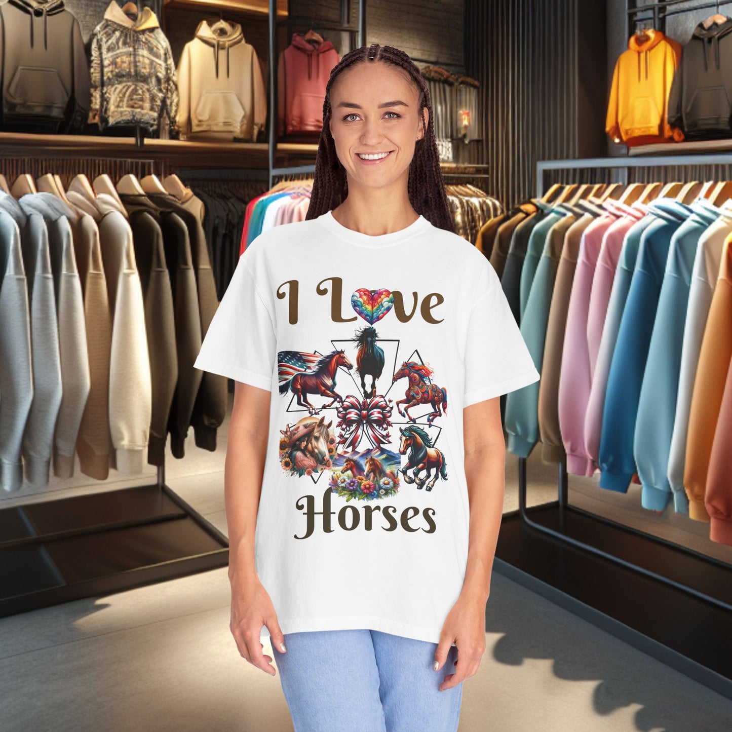 Boho I Love Horses T-shirt