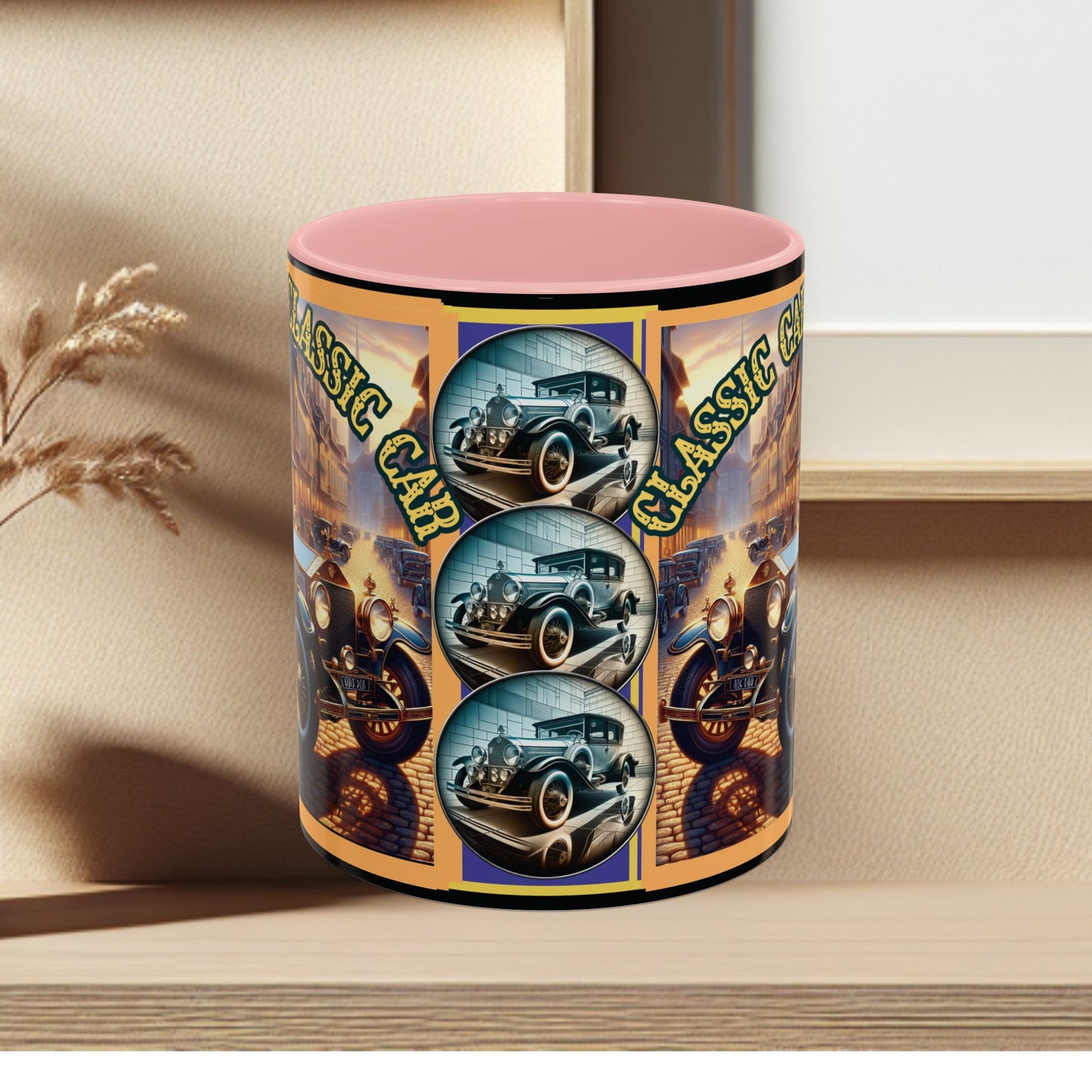 Mug-Blue Classic Car - Accent Coffee Mug (11oz, 15oz)