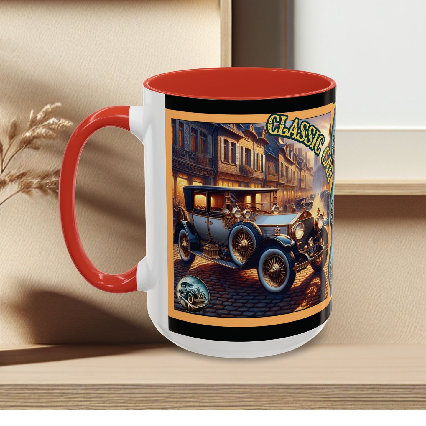 Mug-Blue Classic Car - Accent Coffee Mug (11oz, 15oz)