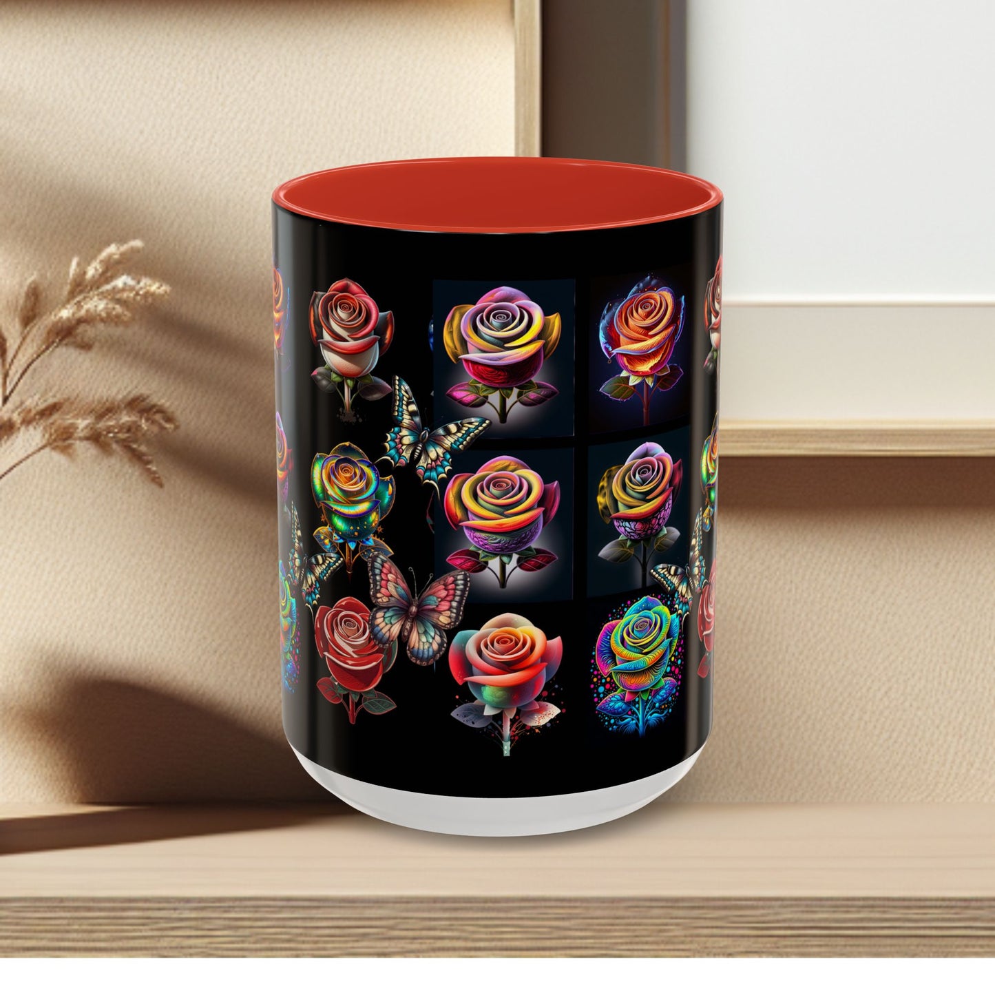 Floral Accent Mug - Perfect Gift for Garden Lovers