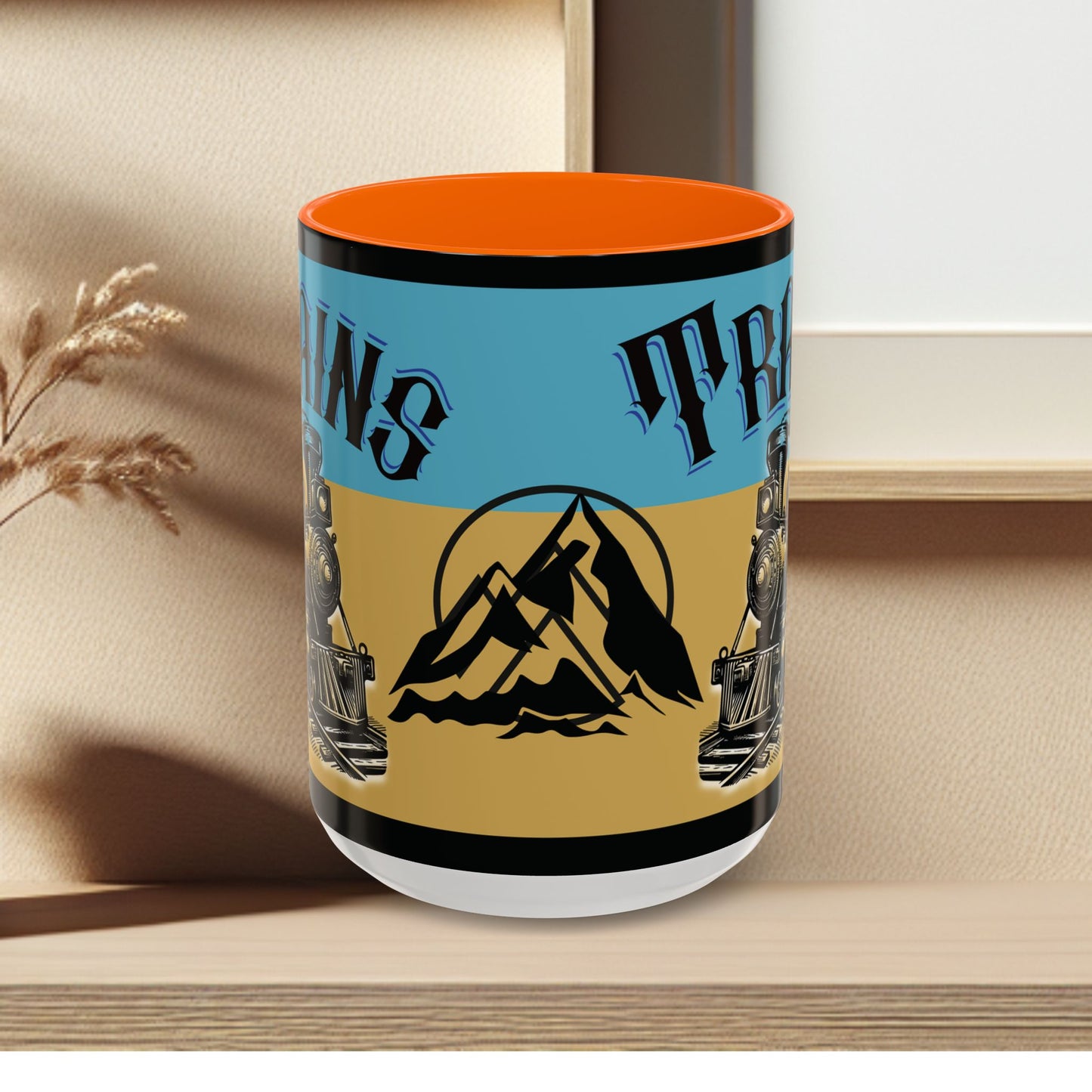 Mug-Trains Accent Coffee Mug