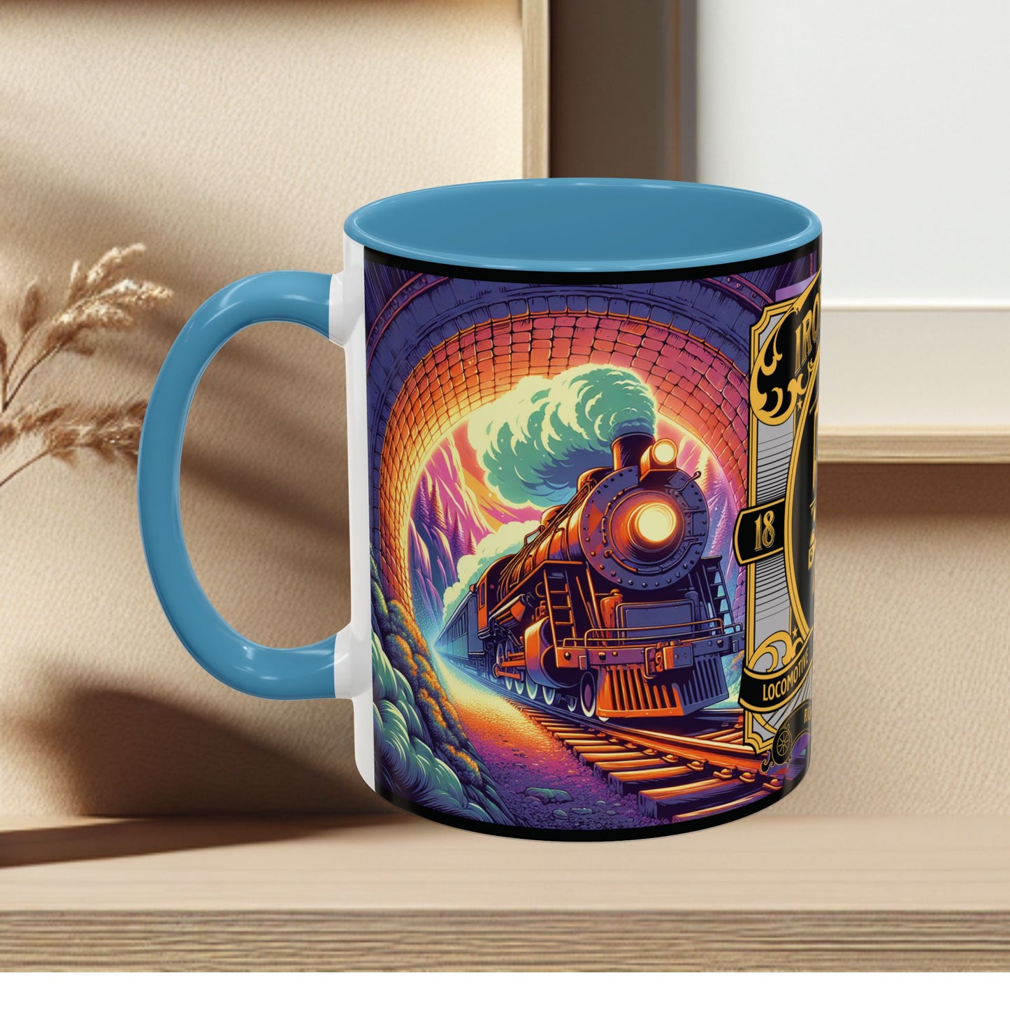 Mug- Steam Engine Iron Horse Accent Coffee Mug (11oz)
