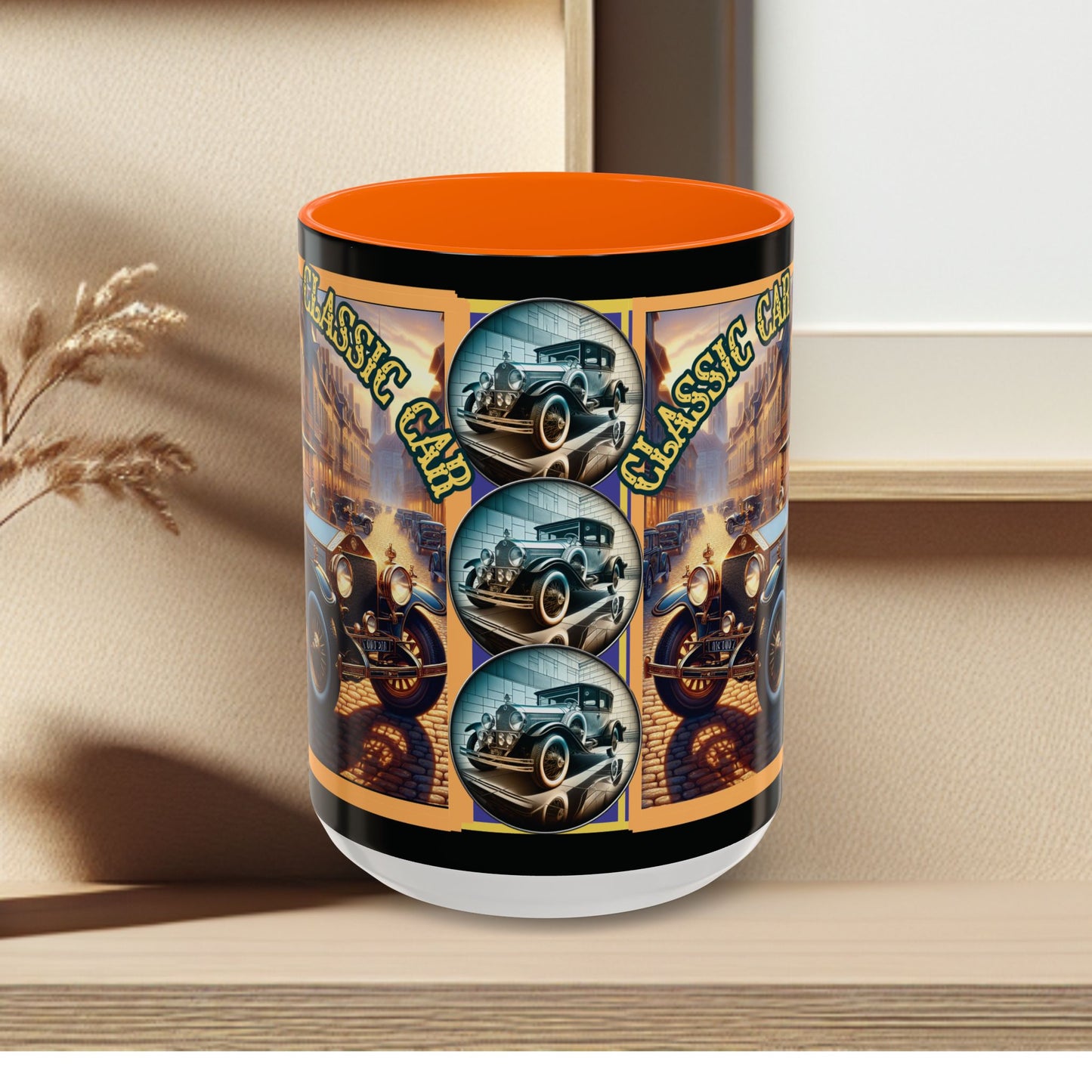 Mug-Blue Classic Car - Accent Coffee Mug (11oz, 15oz)