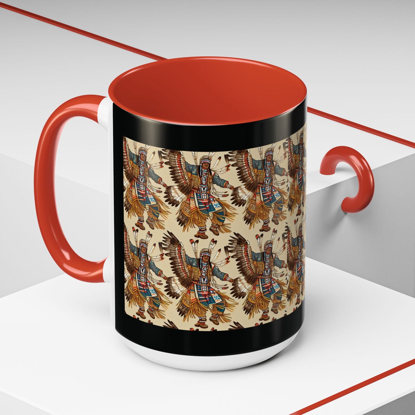 Mug- American Native Dancers Accent Coffee Mug (11, 15oz)