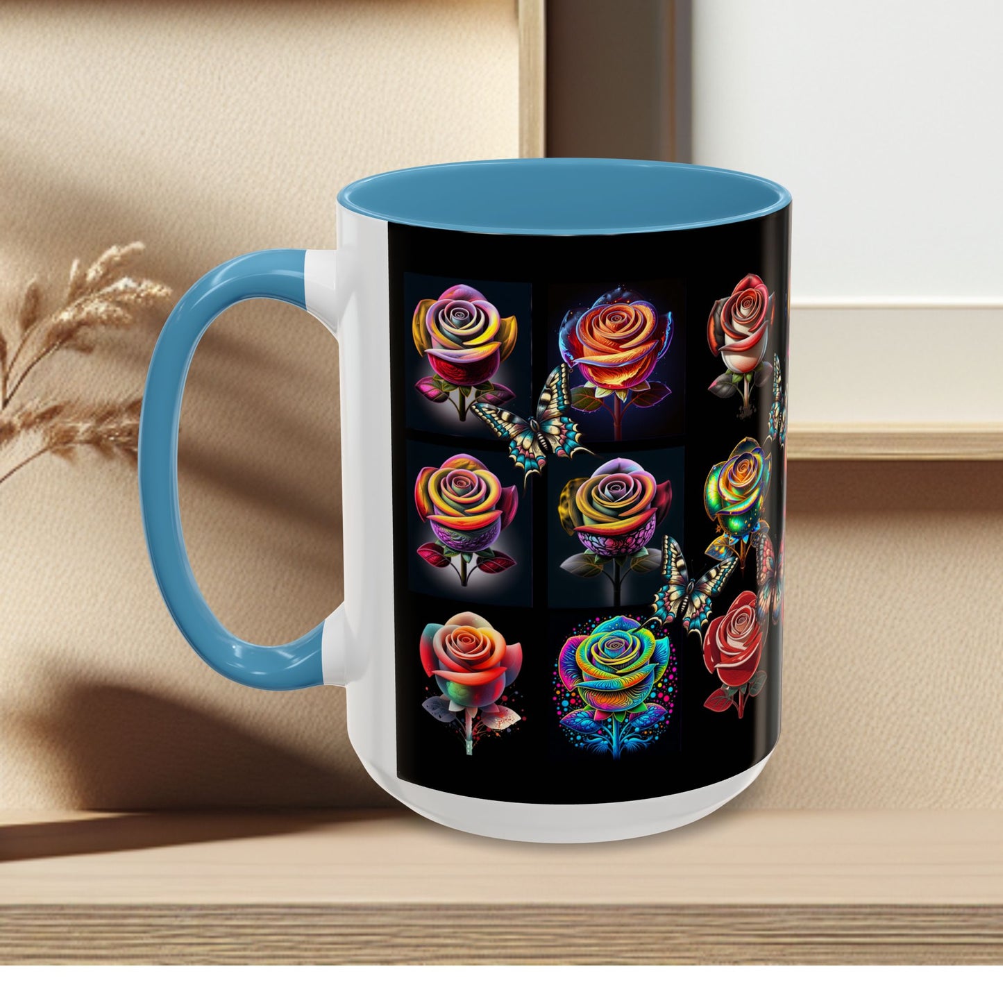 Floral Accent Mug - Perfect Gift for Garden Lovers