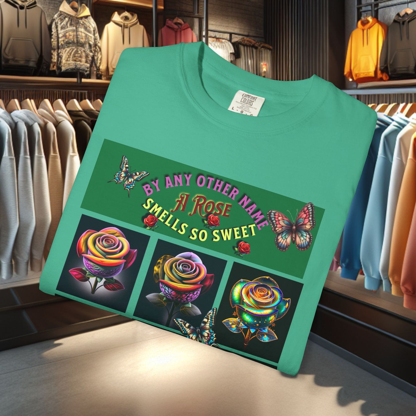 Rose by any other Name T-Shirt - Colorful Floral Design for Nature Lovers
