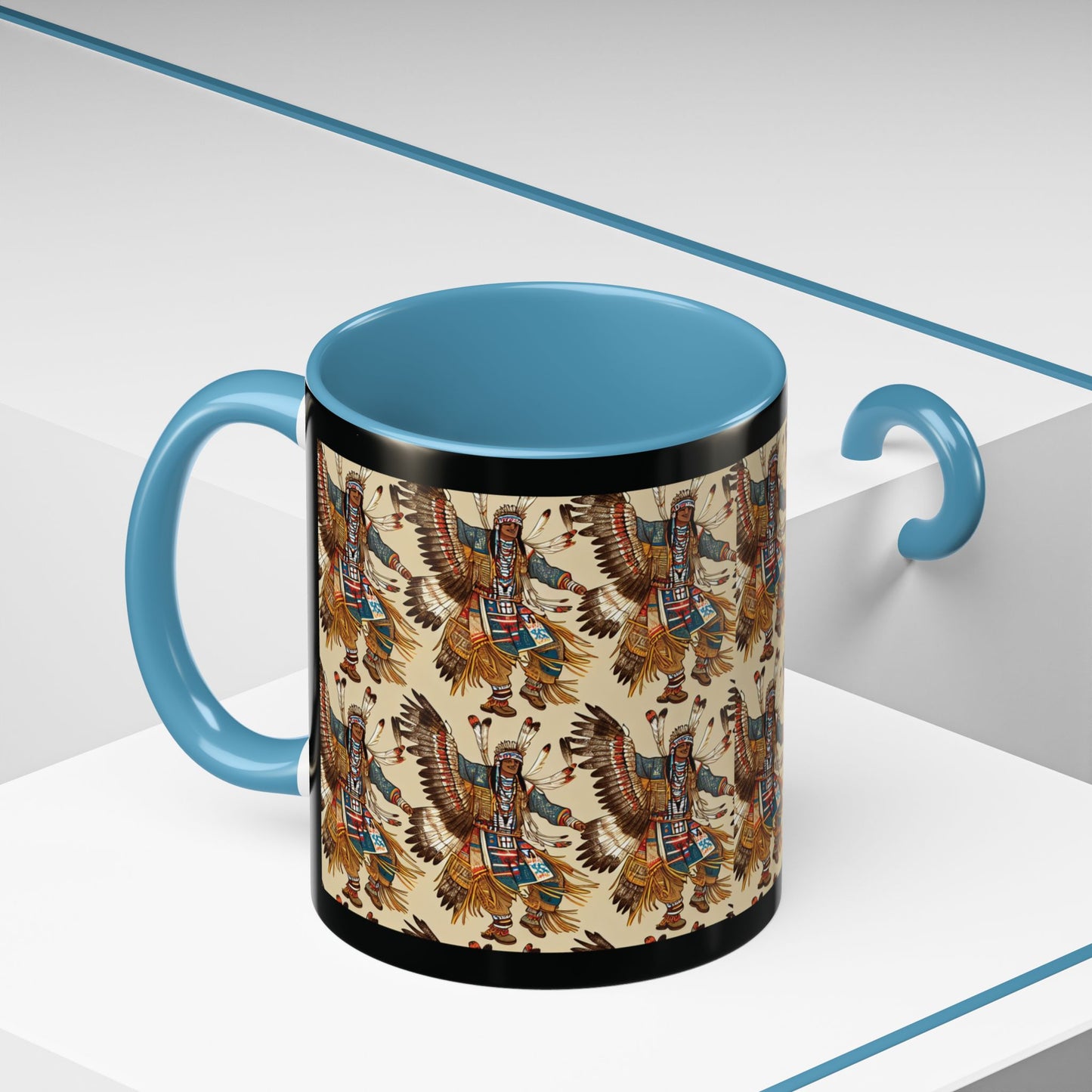 Mug- American Native Dancers Accent Coffee Mug (11, 15oz)
