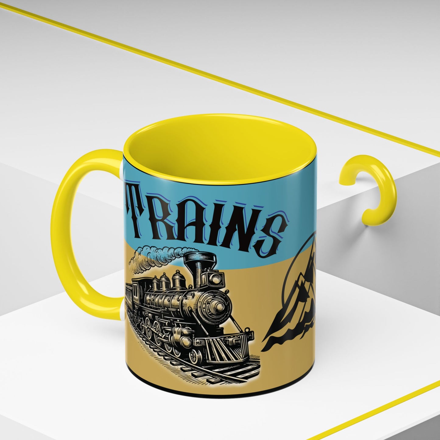 Mug-Trains Accent Coffee Mug