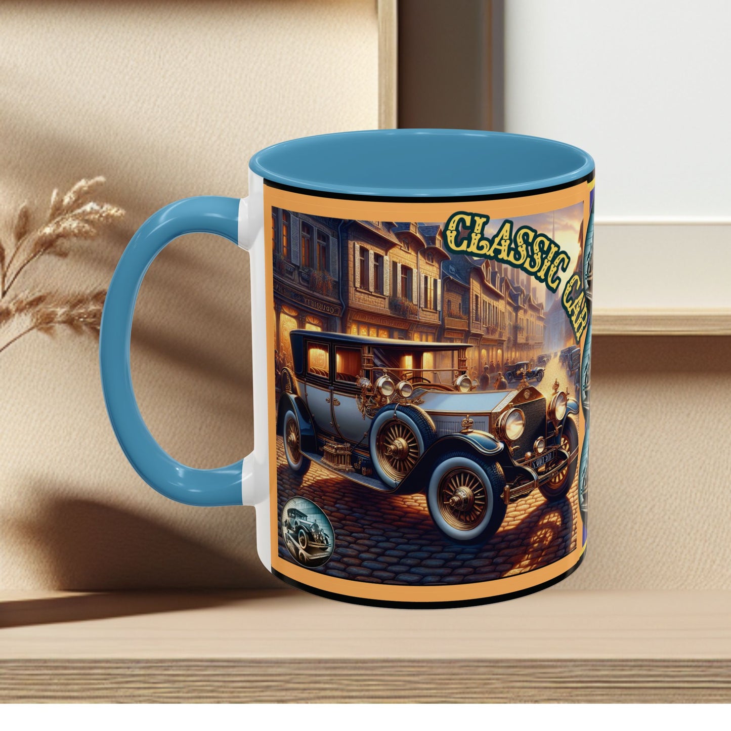 Mug-Blue Classic Car - Accent Coffee Mug (11oz, 15oz)