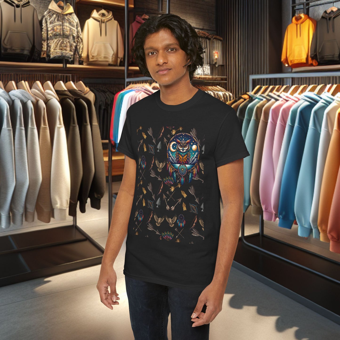 Men's Owl Dreamcatcher Graphic Tee,