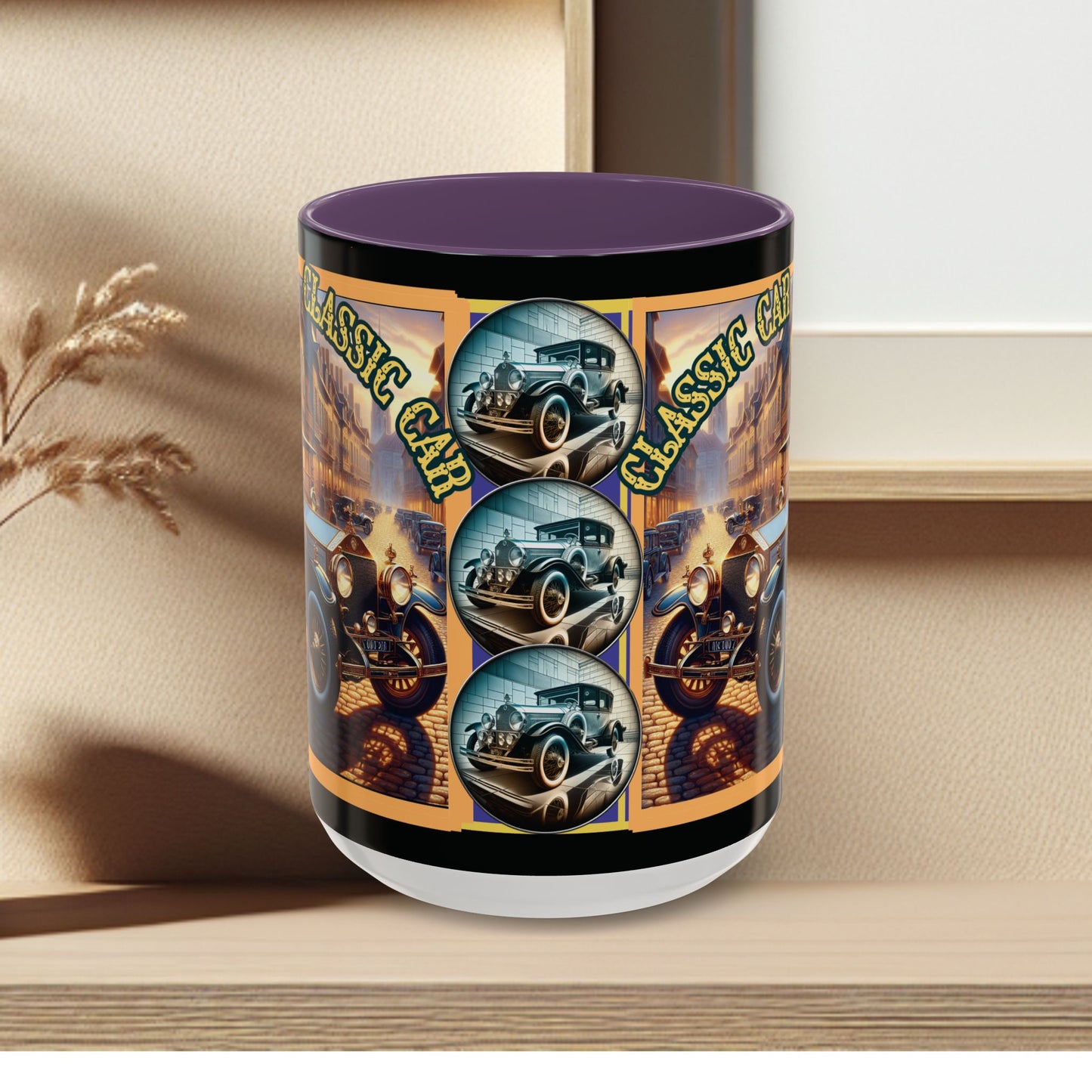 Mug-Blue Classic Car - Accent Coffee Mug (11oz, 15oz)