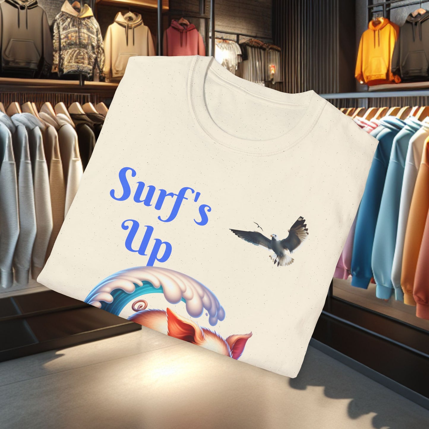 Pig Surfing Unisex T-Shirt - Surf's Up