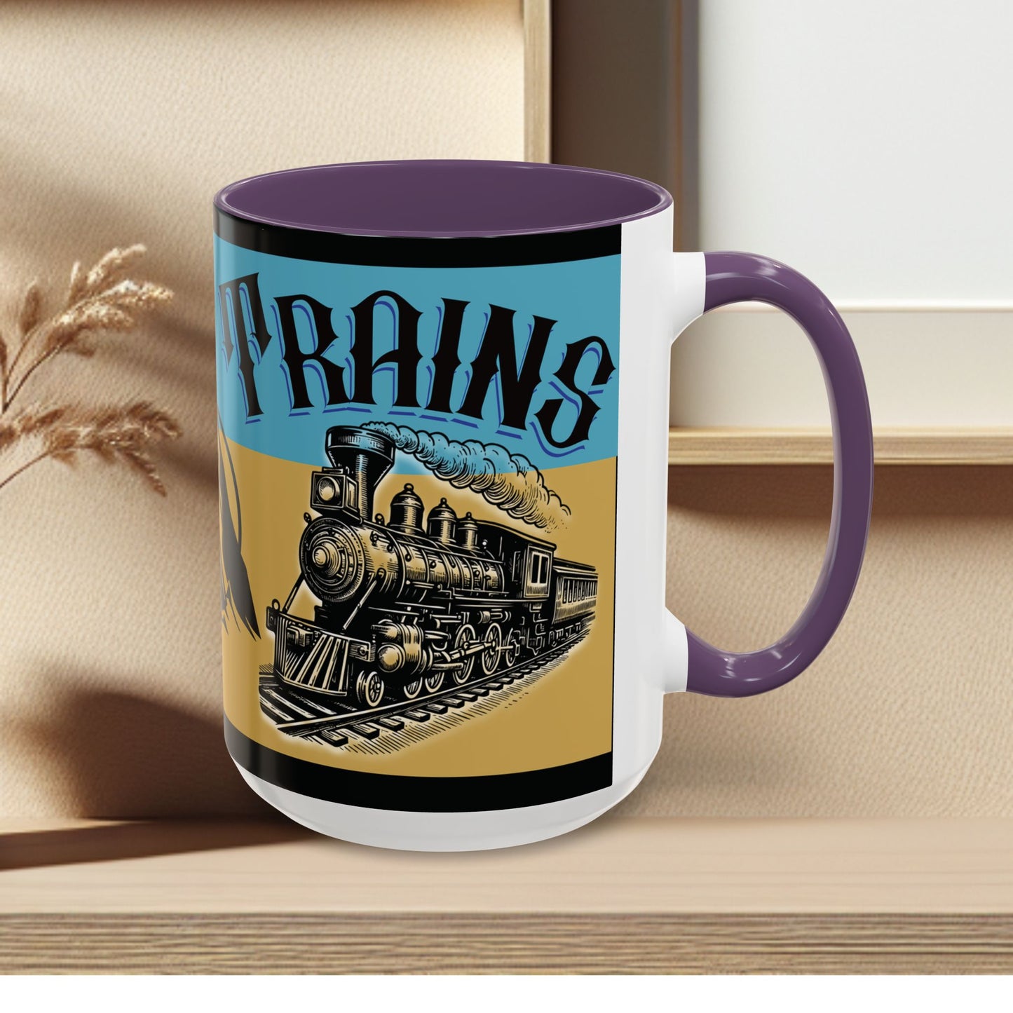 Mug-Trains Accent Coffee Mug