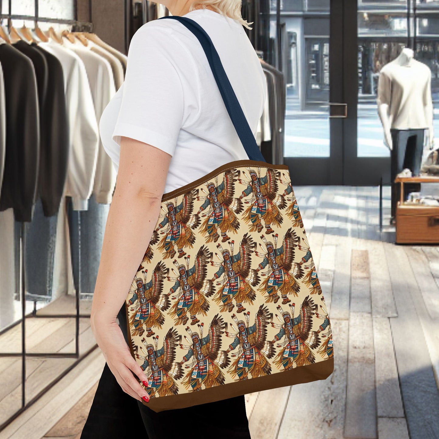 Tote Bag-Native Pow-Wow Dancers -Tote Bag (AOP)