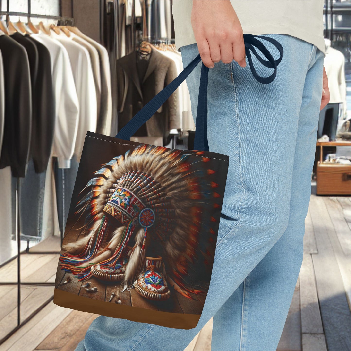 Native War Bonnet Tote Bag - Tribal Style Accessories