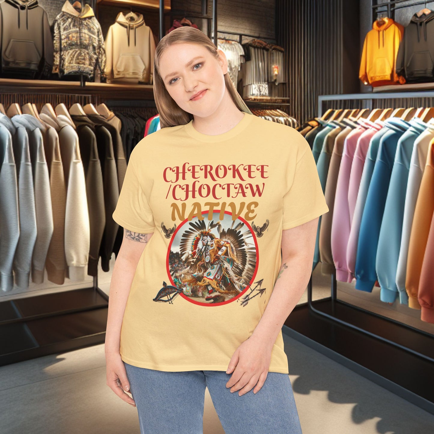Cherokee / Choctaw Native- Heavy Cotton Tee