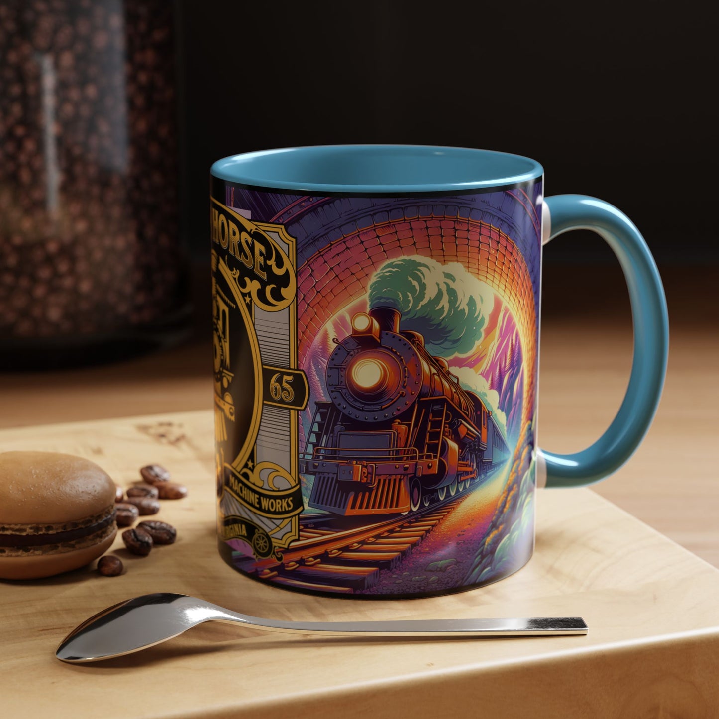 Mug- Steam Engine Iron Horse Accent Coffee Mug (11oz)