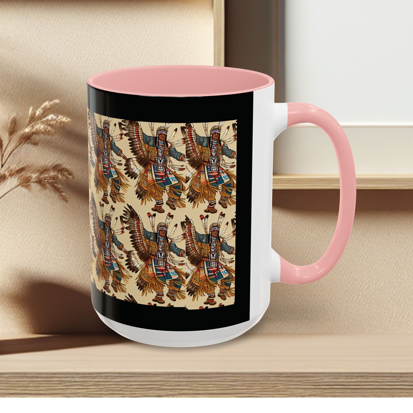 Mug- American Native Dancers Accent Coffee Mug (11, 15oz)