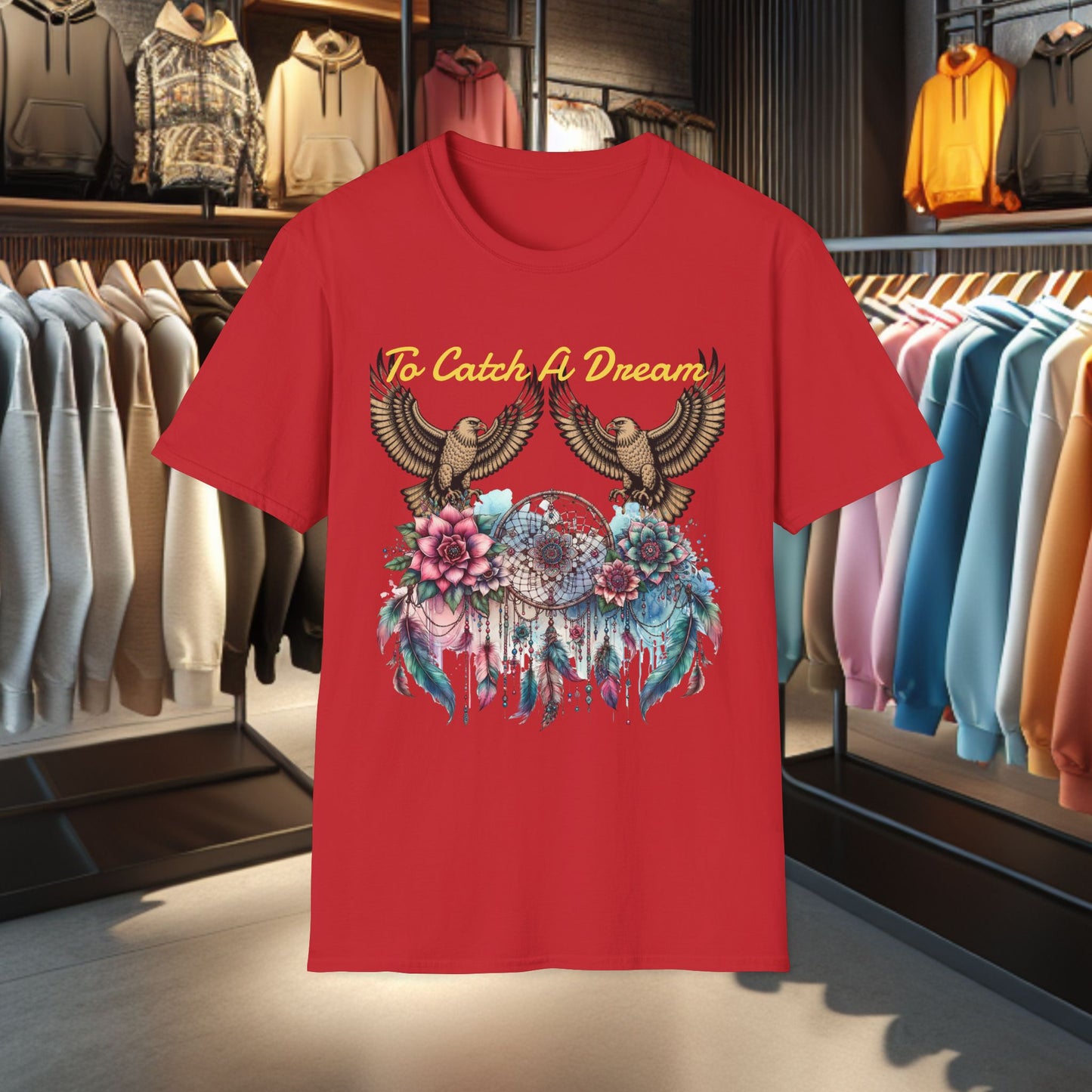 Dreamcatcher Unisex T-Shirt - To Catch A Dream - Dreamcatcher & Egals