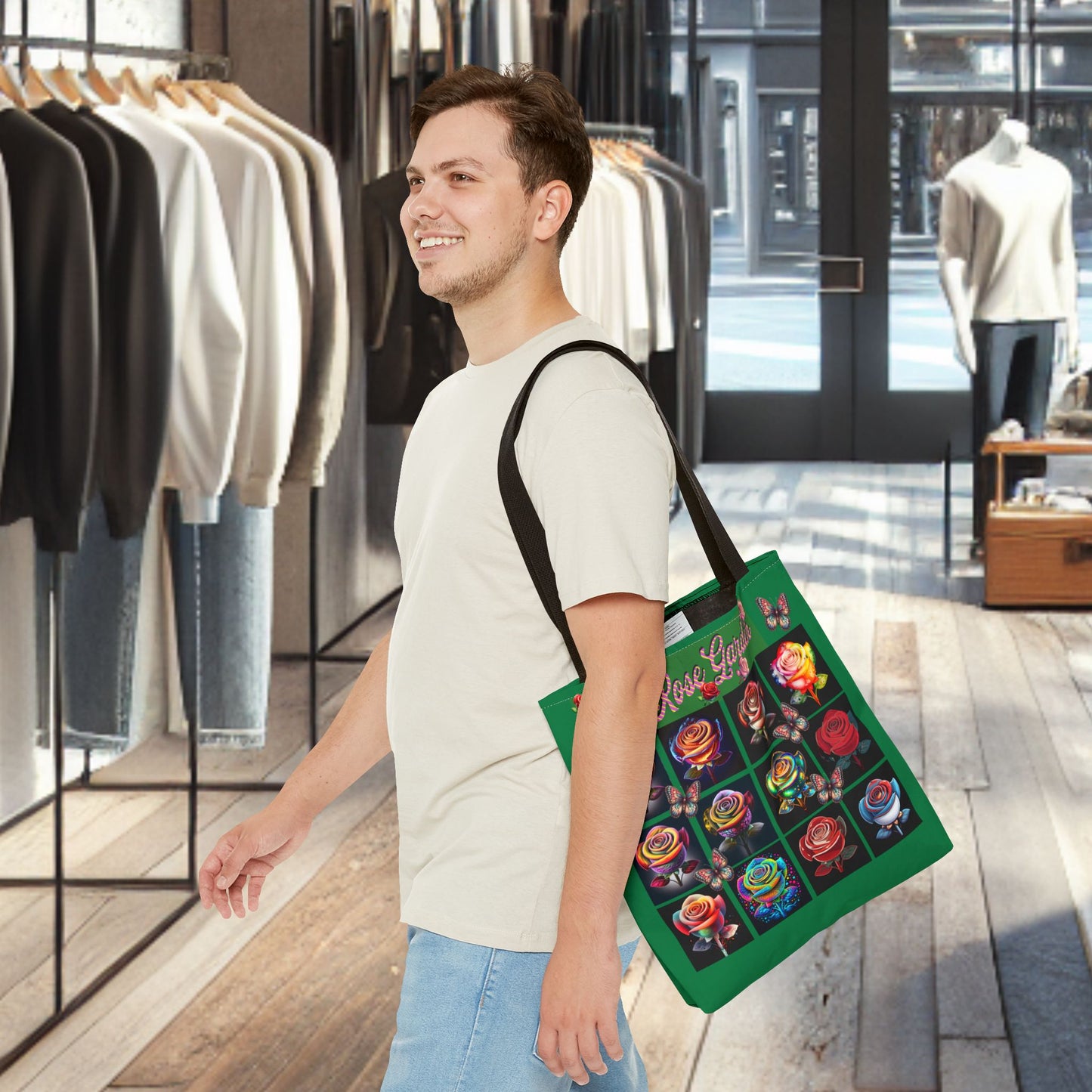 My Rose Garden Floral Tote Bag - Colorful Floral Prints for Garden Lovers