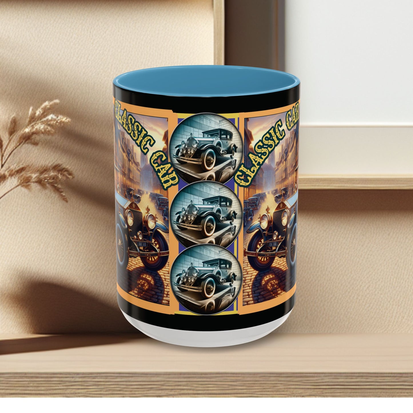 Mug-Blue Classic Car - Accent Coffee Mug (11oz, 15oz)