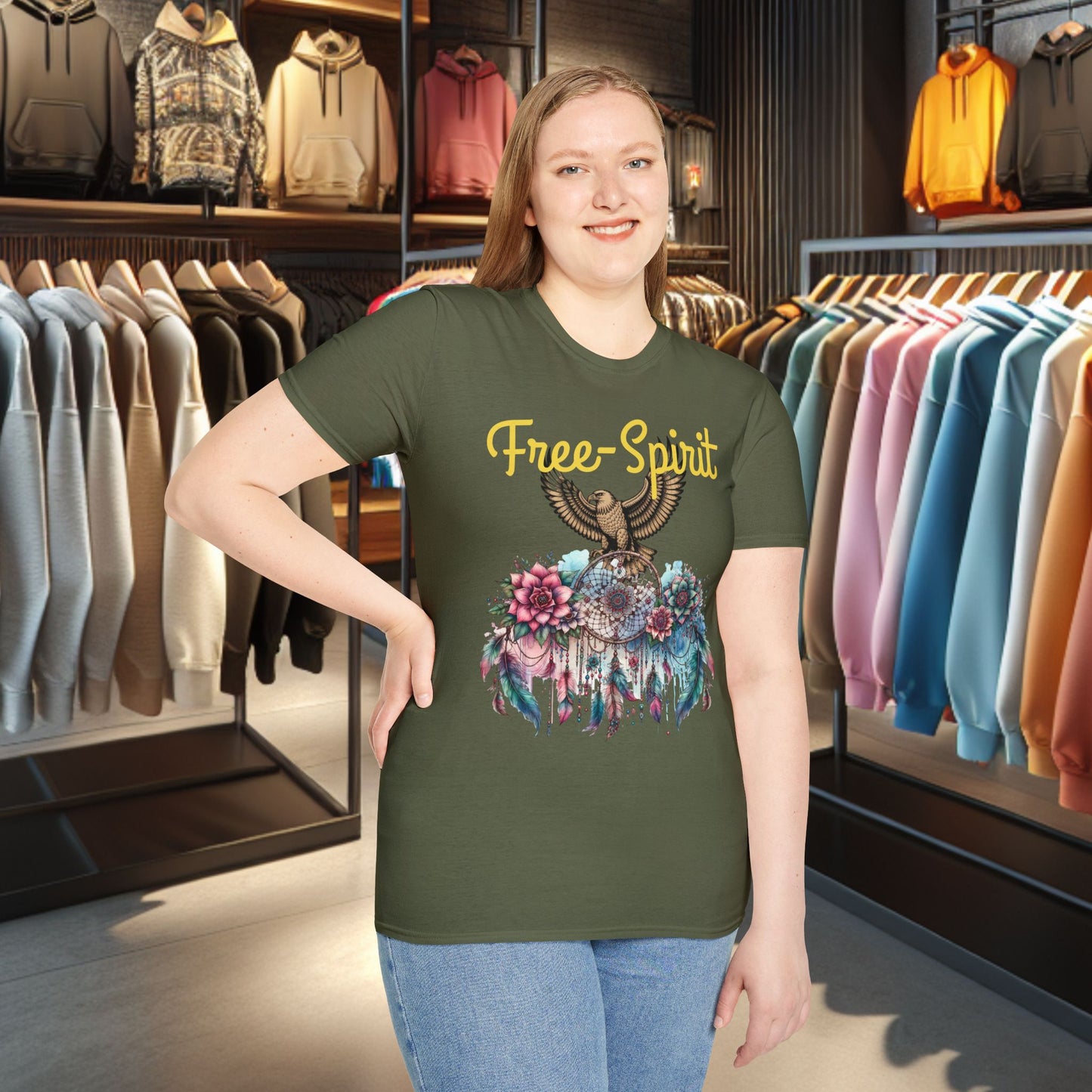 Dreamcatcher Unisex T-Shirt - Free-Spirit - Dreamcatcher & Egals